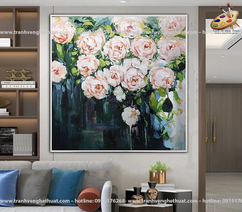 Tranh Hoa Treo Phòng Khách Hiện Đại-Trang Trang Trí